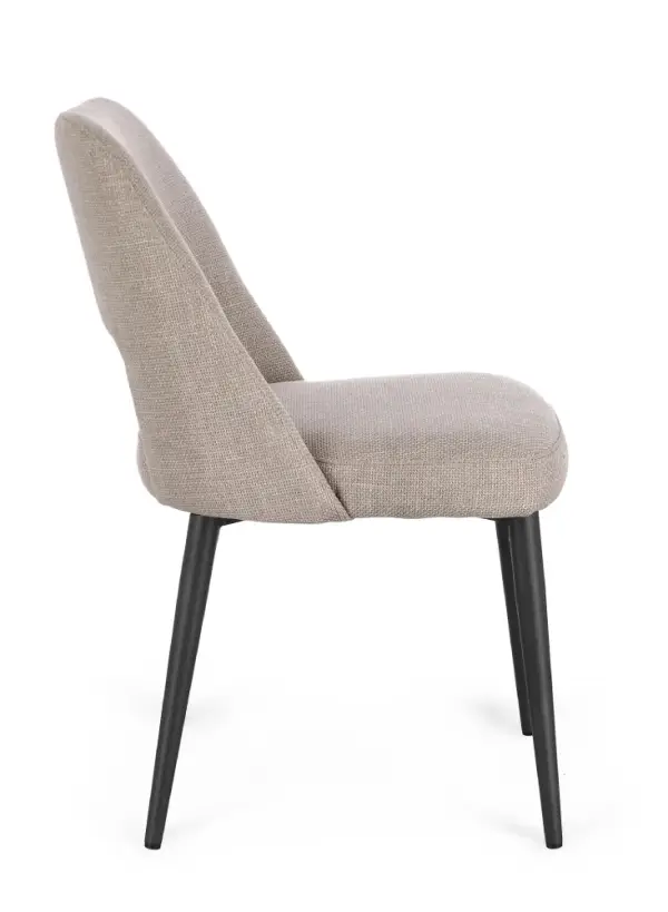 Silla acero y tapizado Aria Nube