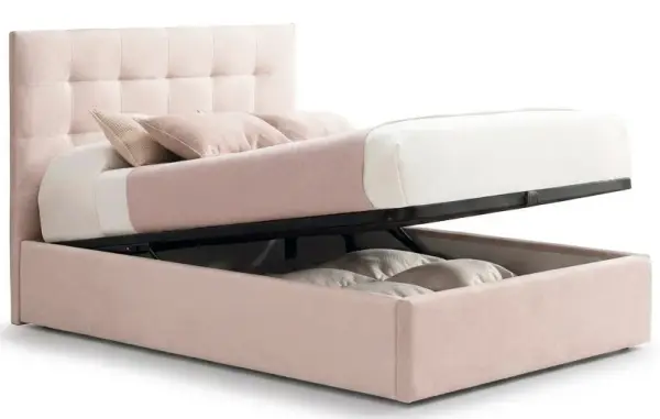 Cama con canapé tapizada Noa