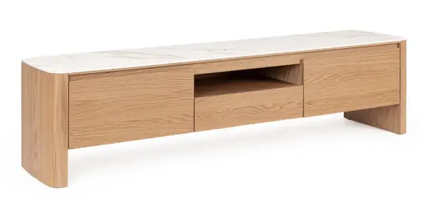 Mueble tv 2 puertas de roble Gavriel