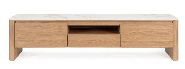 Mueble tv 2 puertas de roble Gavriel