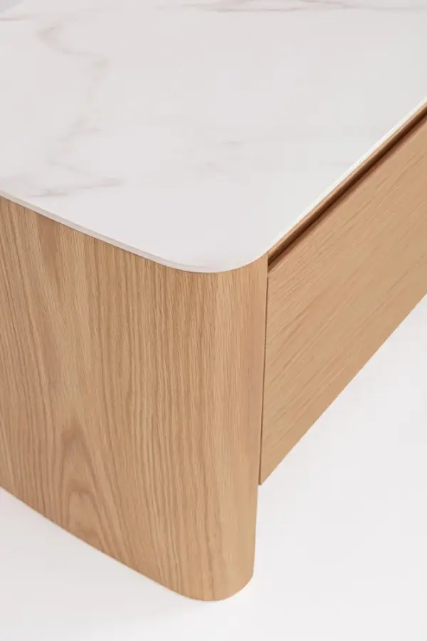 Mueble tv 2 puertas de roble Gavriel