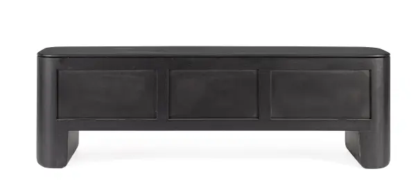 Mueble de televisión 3 puertas negro Sinnar