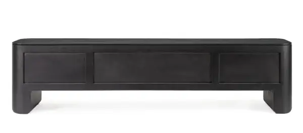 Mueble de televisión 4 puertas negro Sinnar