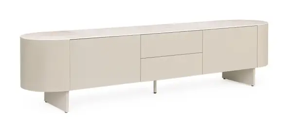 Mueble de televisión beige claro 2 puertas Ardis