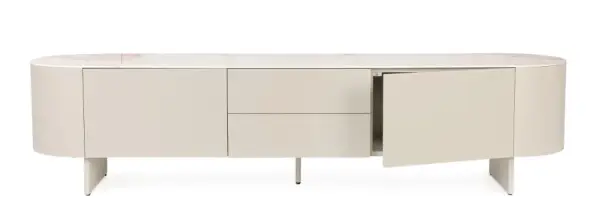 Mueble de televisión beige claro 2 puertas Ardis