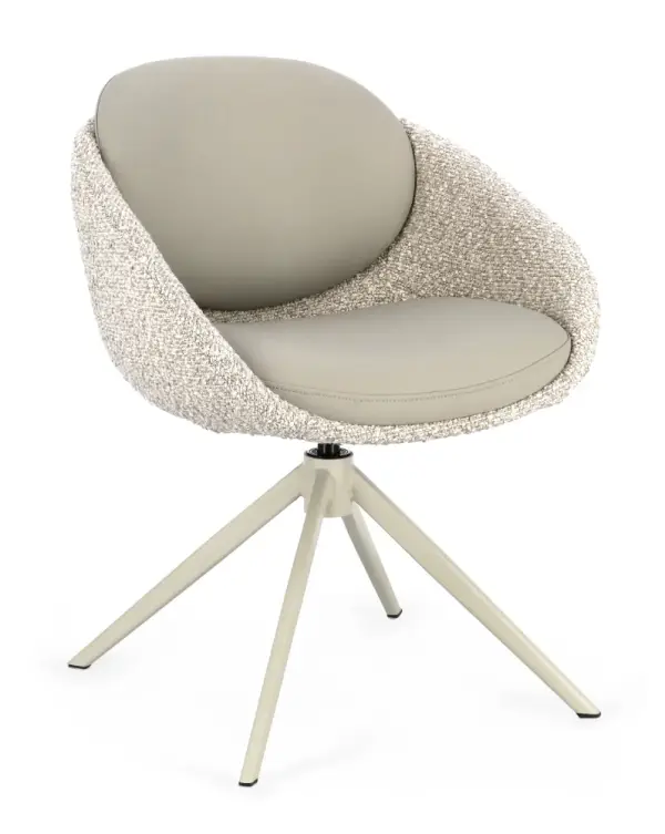 Silla giratoria beige Averik
