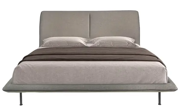 Cama metal y tapizada para colchón de 180x200 Liora