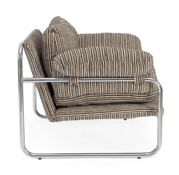 Sillón de acero y madera Morvana