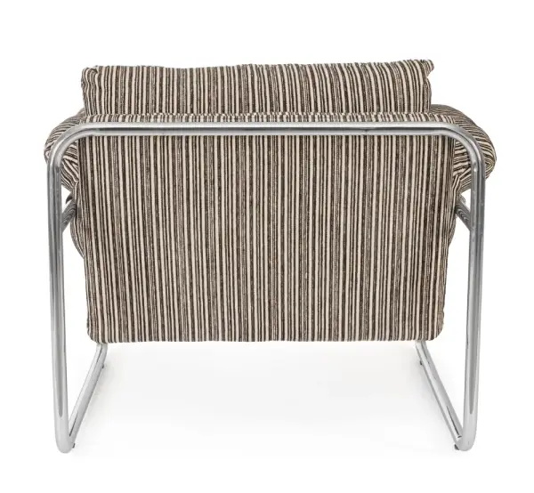 Sillón de acero y madera Morvana