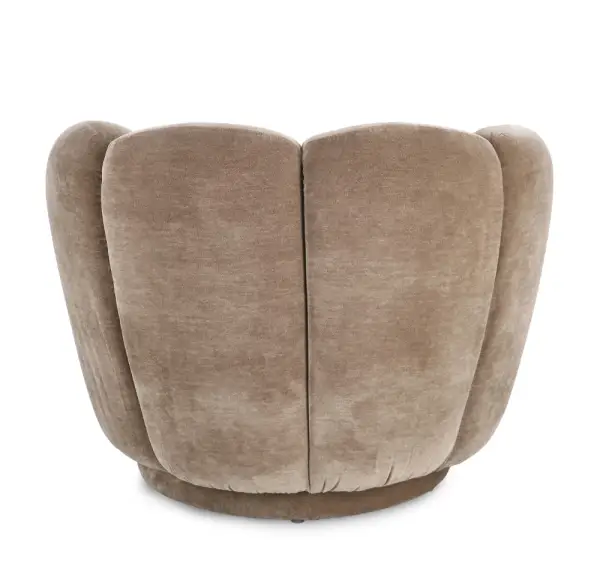 Sillón de madera y tapizado beige Tulip
