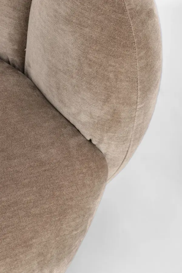 Sillón de madera y tapizado beige Tulip