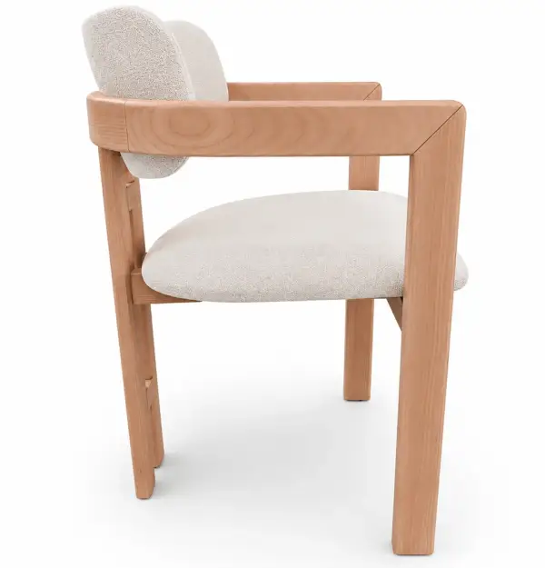 Silla tapizada nórdica Freya