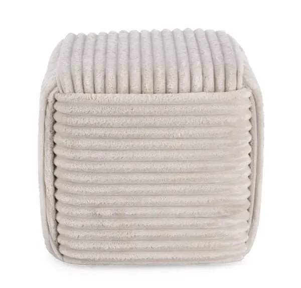Puf tapizado gris claro Cube