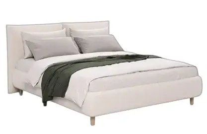Cama tapizada con canapé Delos