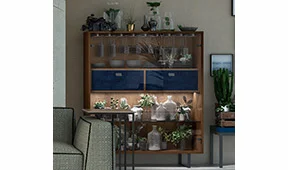 Vitrina 2 puertas 2 cajones con luz LED Loft Fusion Vitrina 2 puertas 2 cajones con luz LED Loft Fusion