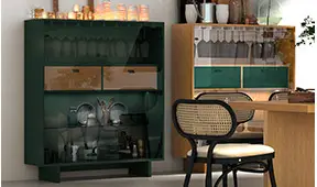 Vitrina 2 puertas industrial Loft Fusion