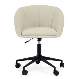 Silla de oficina acolchada beige Arizona