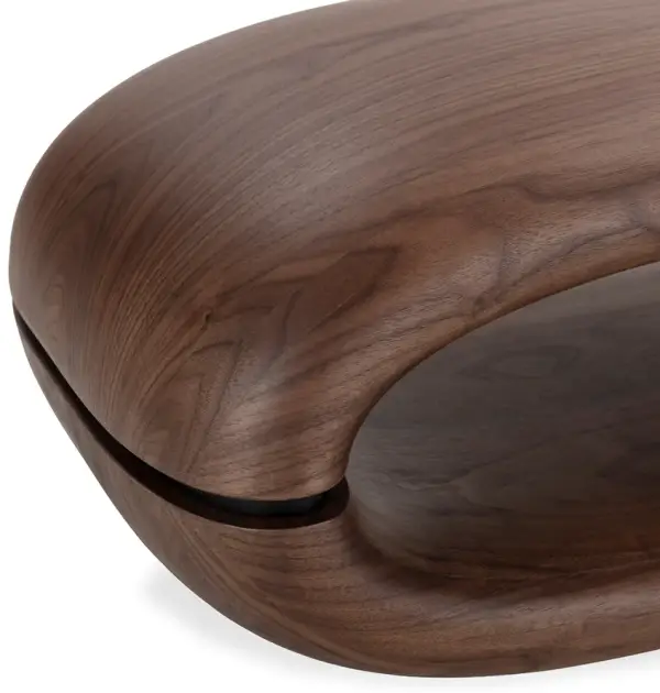 Mesa de televisión curvo nogal Varenna