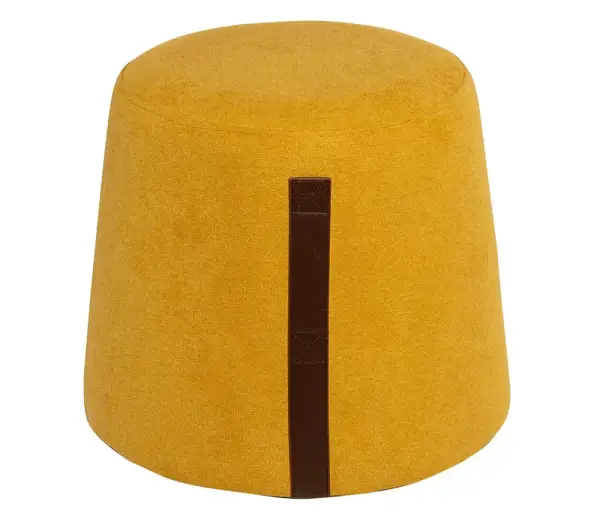 Puff tapizado mostaza Bruno