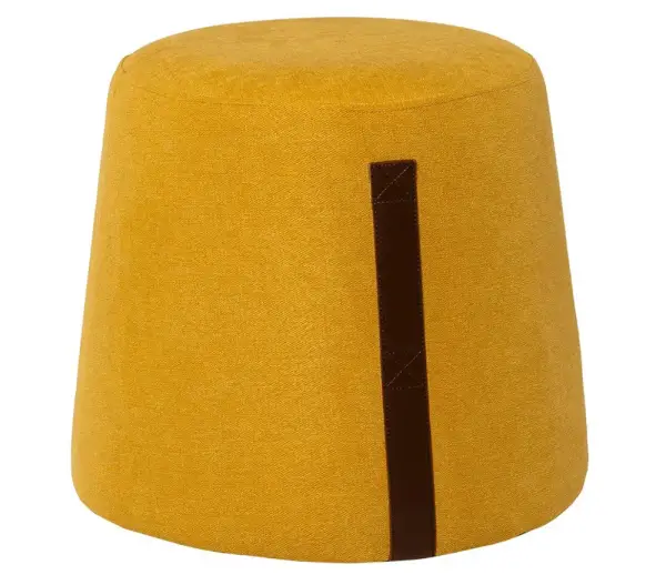 Puff tapizado mostaza Bruno