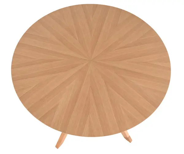 Mesa de comedor redonda roble Carmel