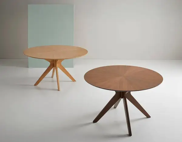 Mesa de comedor redonda roble Carmel