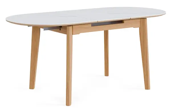 Mesa de comedor roble y porcelánico Velma