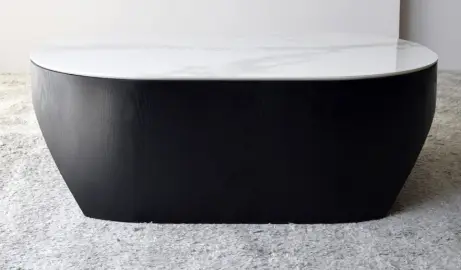 Mesa de centro negro y blanco Nora 