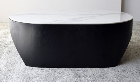 Mesa de centro negro y blanco Nora 