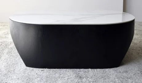Mesa de centro negro y blanco Nora