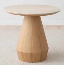 Mesa auxiliar madera de fresno natural y cerámico 