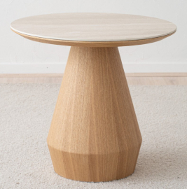 Mesa auxiliar madera de fresno natural y cerámico 