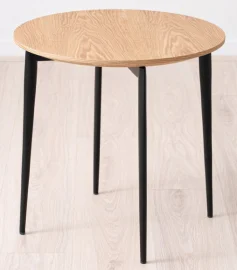 Mesa auxiliar redonda madera de fresno natural Mesa auxiliar redonda madera de fresno natural