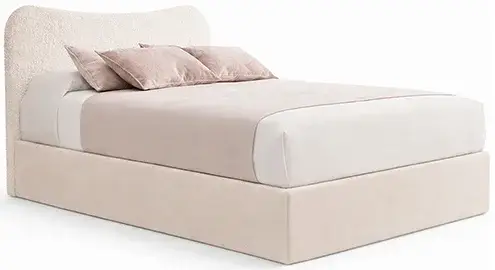Cama con canapé tapizada Moon