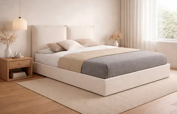 Cama con canapé tapizada Mikonos