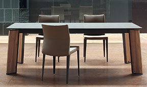 Mesa de comedor extensible piedra Flag Bonaldo