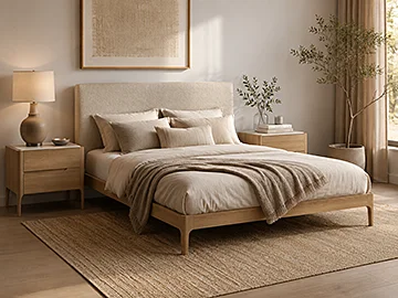 Cama tapizada nórdica Dalarna Cama tapizada nórdica Dalarna