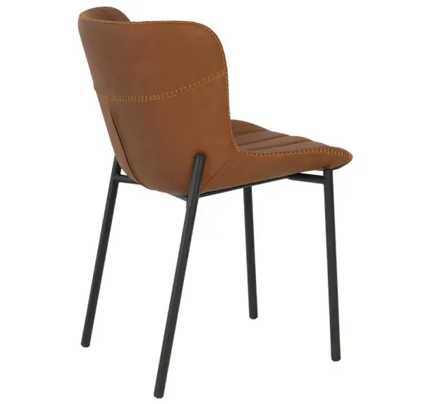 Silla industrial piel marrón Mayka