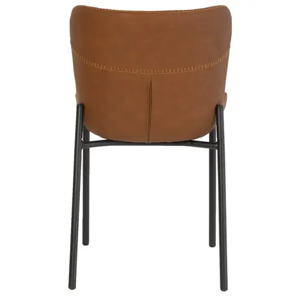 Silla industrial piel marrón Mayka