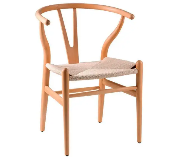 Silla madera y fibra natural Ader