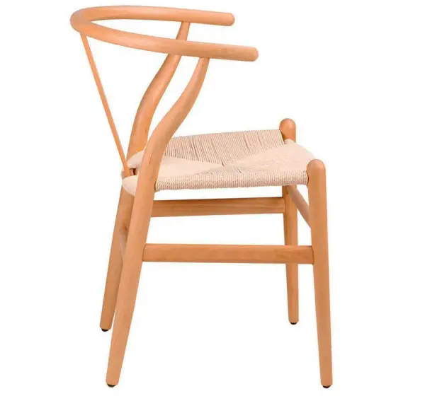 Silla madera y fibra natural Ader