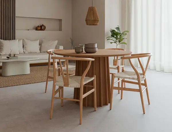 Silla madera y fibra natural Ader