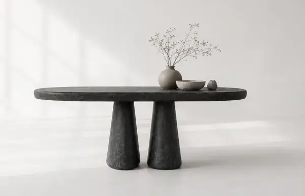 Mesa de comedor microcemento Dolmen