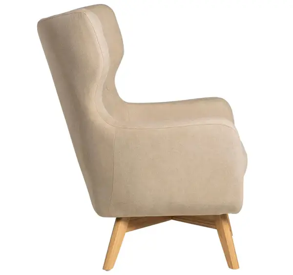 Butaca tapizada beige Lisboa