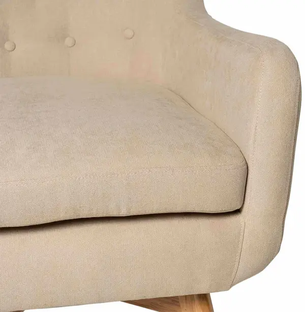 Butaca tapizada beige Lisboa