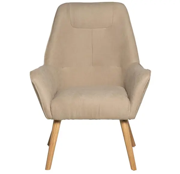 Butaca tapizada beige Bruges