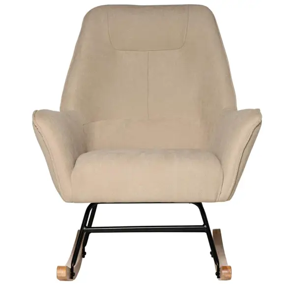 Mecedora tapizada beige Copenhagen