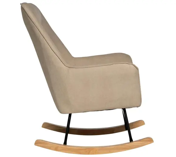 Mecedora tapizada beige Copenhagen