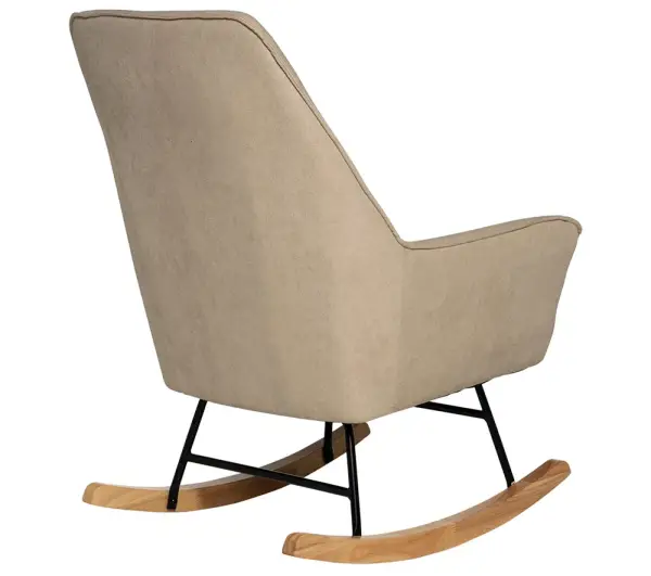 Mecedora tapizada beige Copenhagen