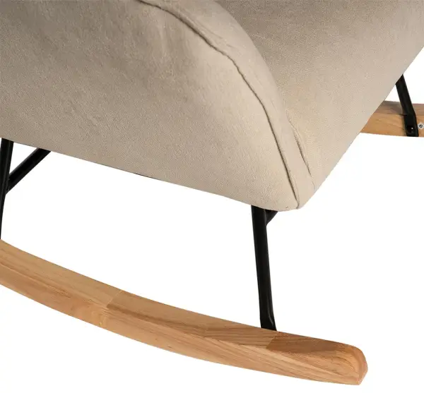 Mecedora tapizada beige Copenhagen
